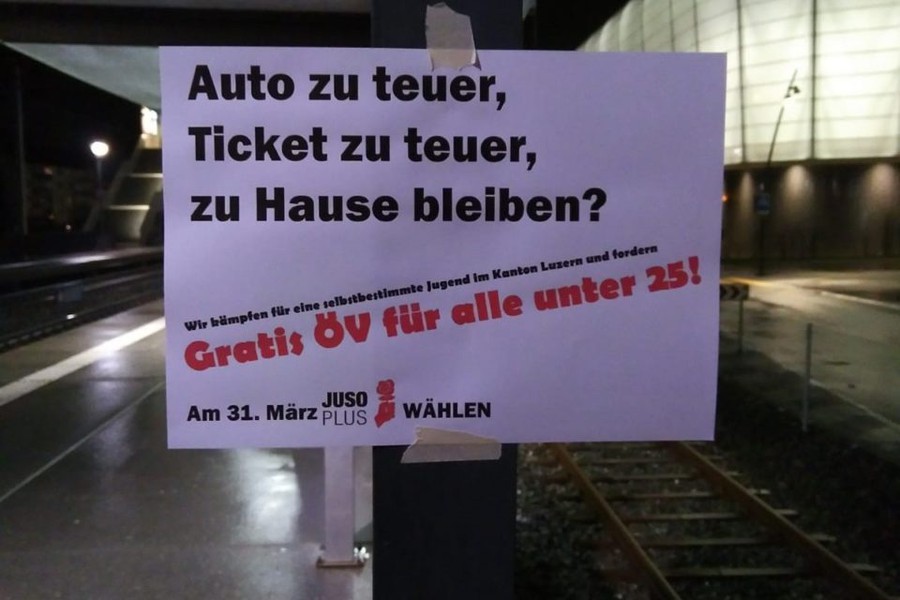 JUSO fordert: Gratis ÖV für alle unter 25 Jahren!